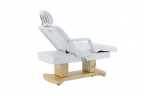 Массажный стол электрический MED-MOS ММКМ-2 (КО-156Д) белый с основанием светлое дерево (Р)