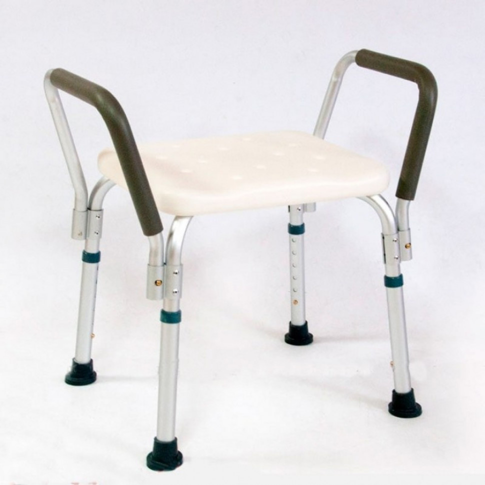 Стул для ванной комнаты KJT511B без спинки, съемные подлокотники Стул для ванной комнаты KJT511B без спинки, съемные подлокотники
